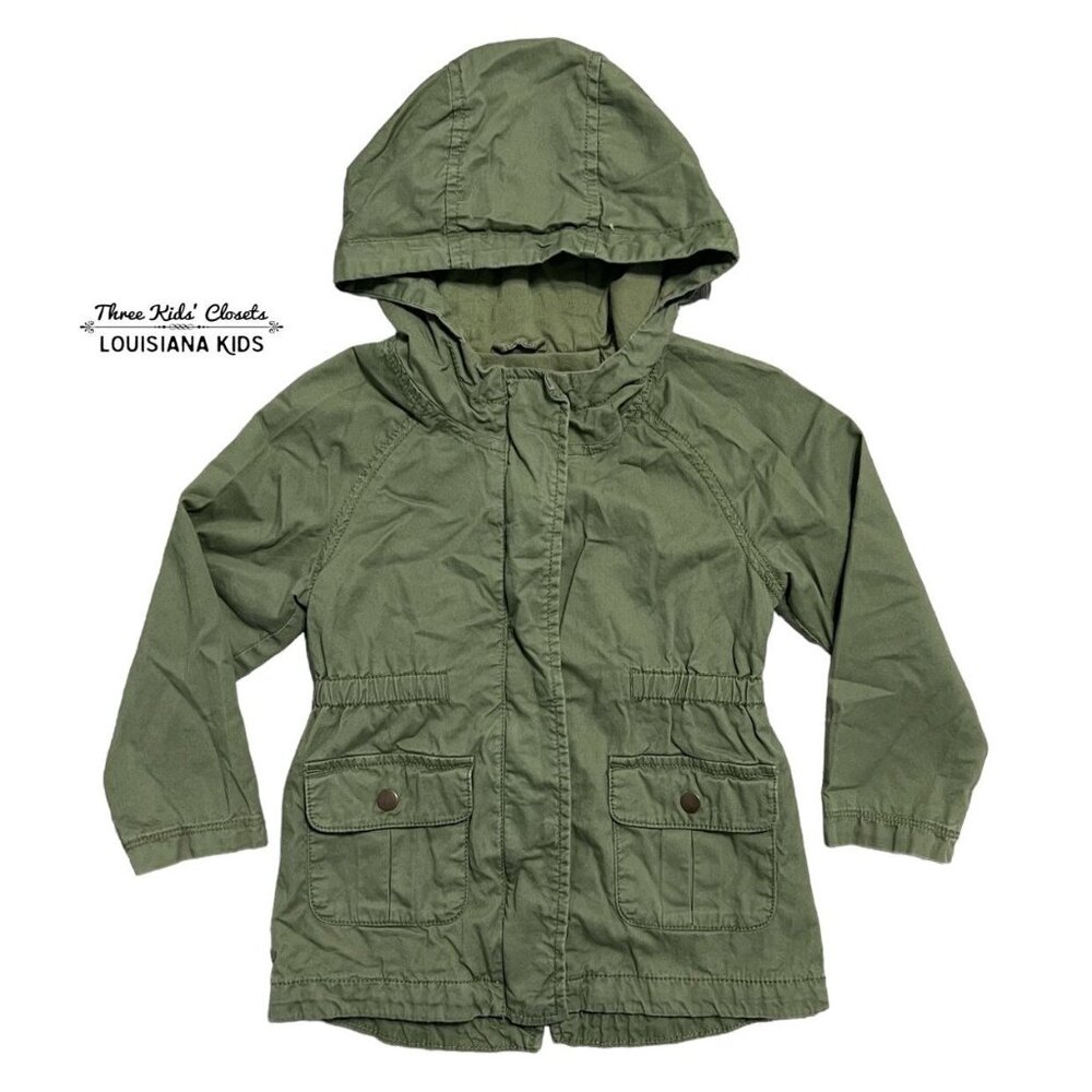 Old Navy 3T Green Hooded Utility Jacket
